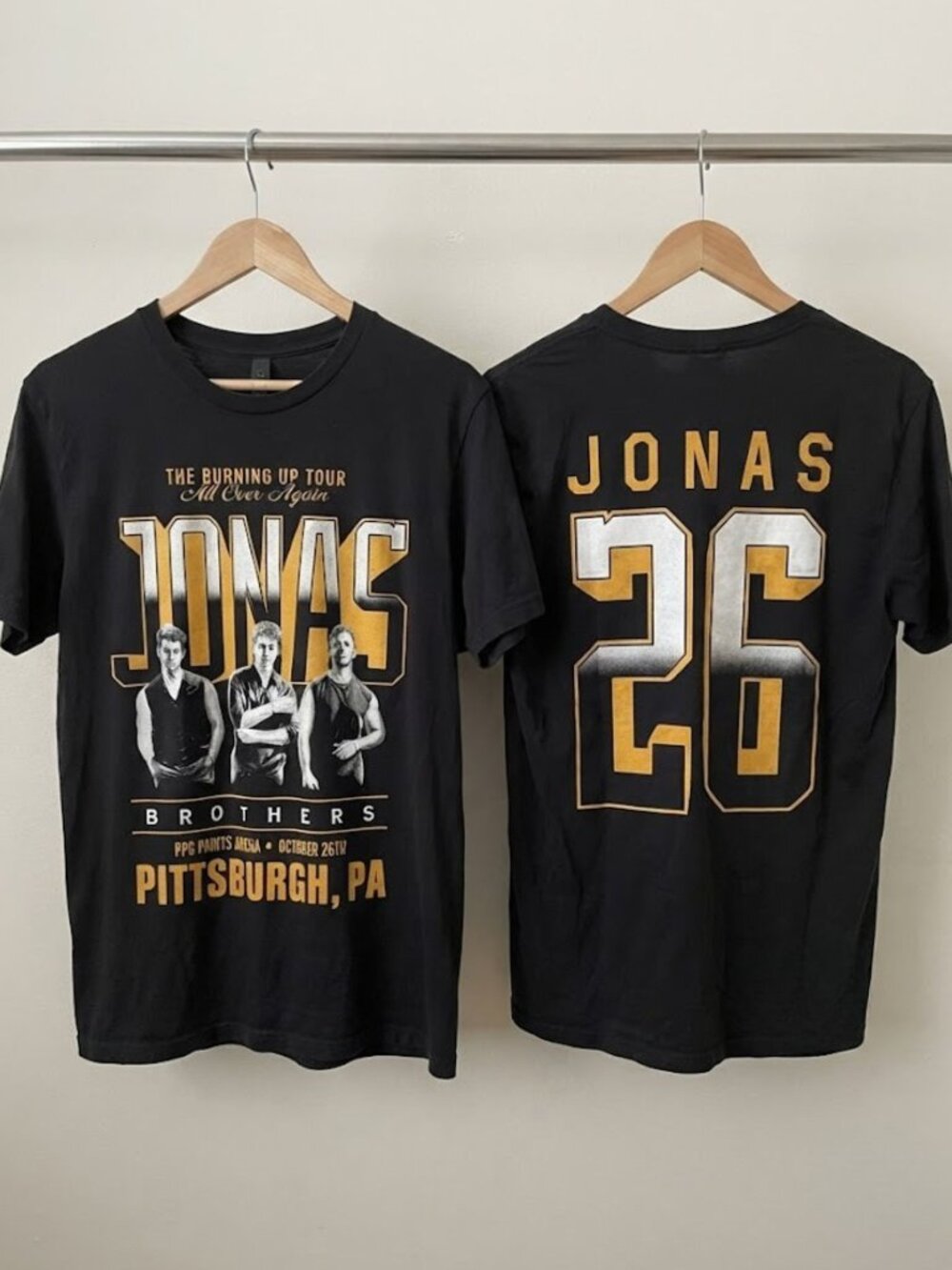 Jonas Brothers The Burning Up Tour Pittsburgh T-Shirt Reprint